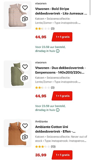 1+1 dekbedovertrekken