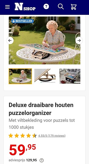 Puzzelorganiser bij Nieuwsbladshop 53% korting