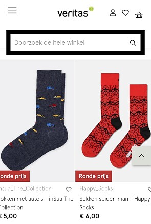 Ronde prijzen op vrolijke herenkousen bij Veritas