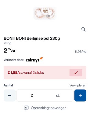 Zondagse deal Berlijnse bollen bij Collect en go