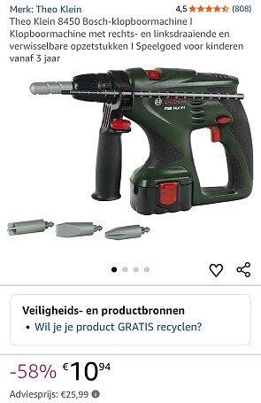 -58% Bosch klopboormachine speelgoed