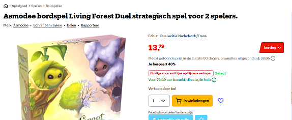 Asmodee bordspel Living Forest Duel strategisch spel voor 2 spelers.