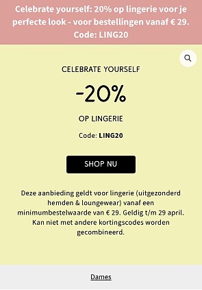 -20% op lingerie