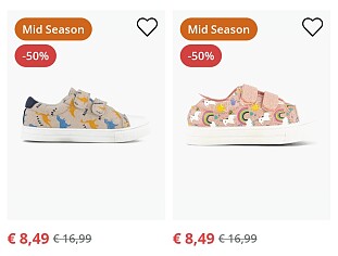 Kindersneakers aan 8,49€