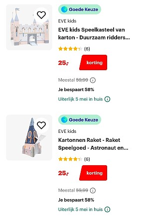 EVE kids speelgoed van karton