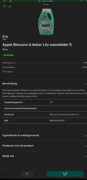 Mega korting Omo vloeibaar wasmiddel