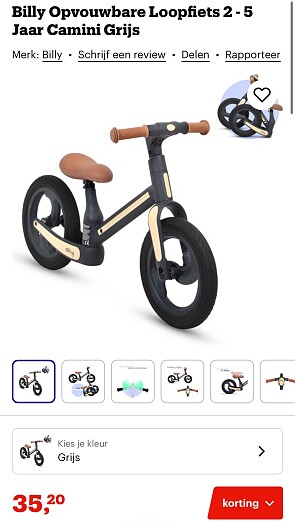 Billy Opvouwbare Loopfiets