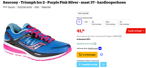 -83% Saucony Triumph Iso 2 hardloopschoenen