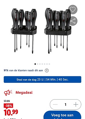 Schroevendraaierset -38%