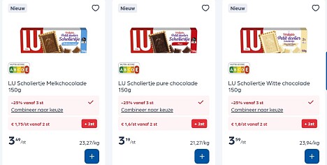 Lu koeken : scholiertje met chocolade