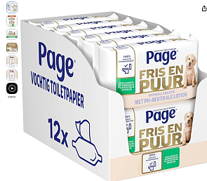 Page vochtig toiletpapier slechts 0.83€ per pakje