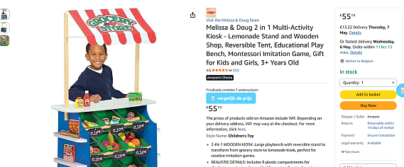 Melissa & Doug markt/winkel stand