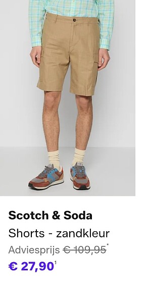 Scotch & soda short aan 27,90€