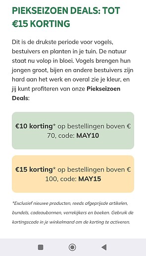 Tot €15 korting bij Vivara