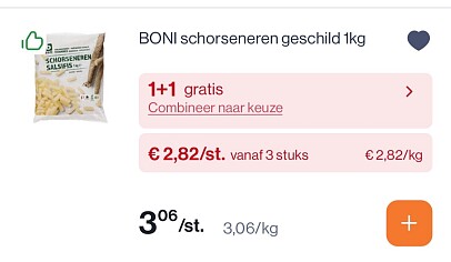 Boni schorseneren geschild 1 kg in promo