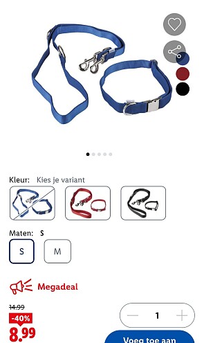 Hals -en leiband voor honden -40%