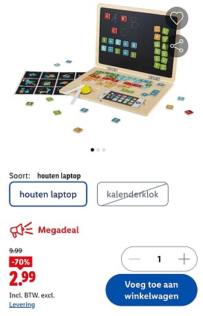 Houten educatief laptop -70%