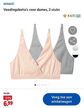 Esmara® voedingsbeha's voor dames 2 stuks