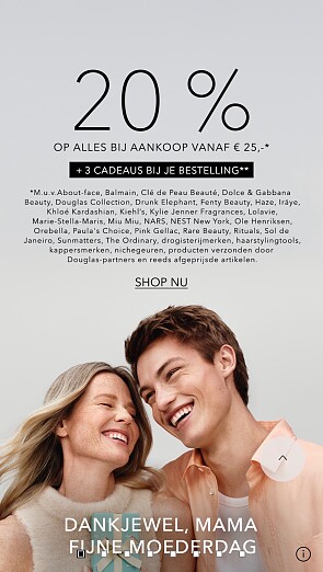 20% korting op alles bij Douglas