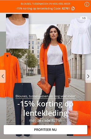 -15% korting op lentekleding