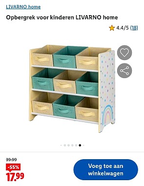 Opbergrek voor kinderen LIVARNO home