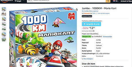 Jumbo 1000Km Mariokart Kaartspel