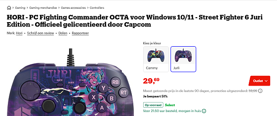 Hori gamecontroller - Street Fighter 6 edition