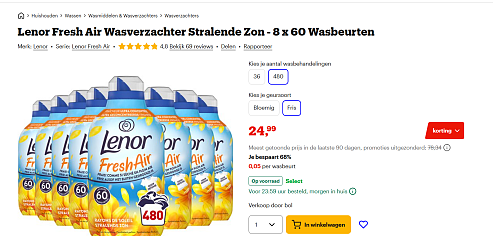Lenor Fresh Air Wasverzachter: topdeal!