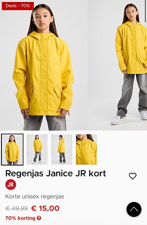 unisex regenjas