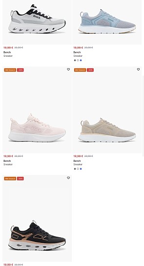 Bench sneakers 19,99€