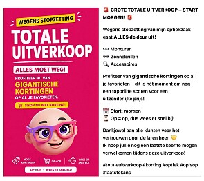 Uitverkoop brillen en accessoires
