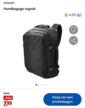 Esmara handbagage rugzak -60%