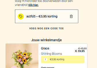 Gratis verzending bloemen Bloomon