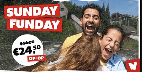 Sunday Funday tickets voor € 24,50