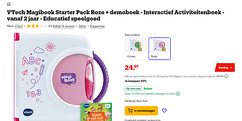 VTech Magibook Starter Pack Roze + demoboek