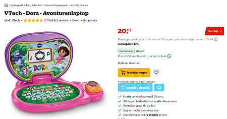 VTech Dora - Avonturenlaptop & VTech Blus & Race Brandweerkazerne