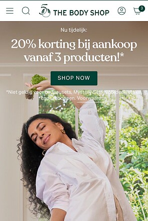 20% korting bij aankoop vanaf 3 producten