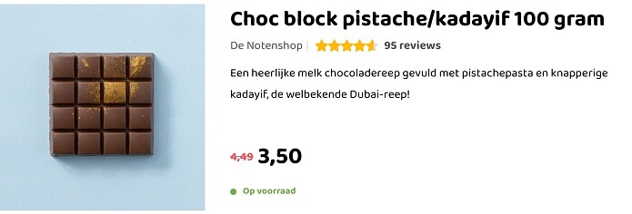 Choc block pistache/kadayif