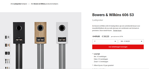 Luidsprekers Bowers & Wilkins 606 S3