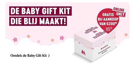 Gratis baby gift kit op Delhaize.be