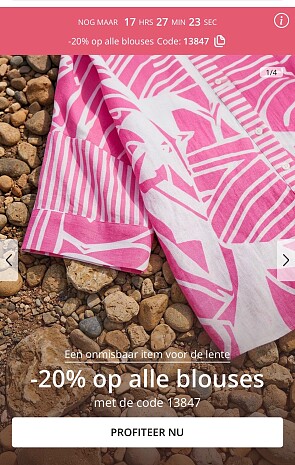 -20% op alle blouses