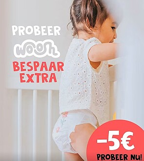 €5 korting op recycleerbare luiers van Woosh