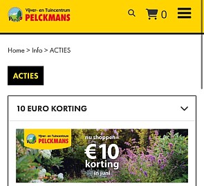 Nu shoppen = 10 euro korting in juni