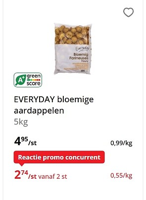Everyday bloemige aardappelen 5 kg slechts 0,55€/kg