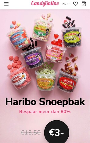 Haribo Snoepbak Koopjes 3 euro💥