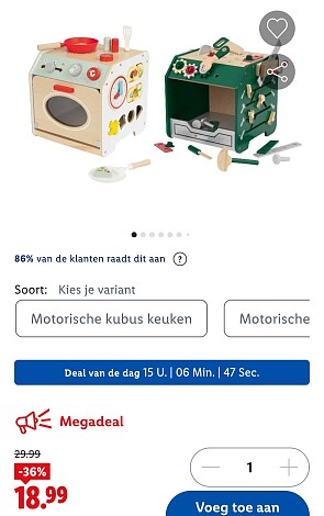 -36% Activiteitenkubus speelgoedkeuken / speelgoedwerkbank