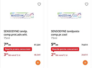 Sensodyne tandpasta complete protection -50%