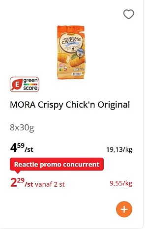 Mora snacks -50% bij Colruyt