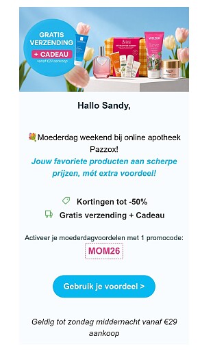 Pazzox: Gratis verzending + Cadeau