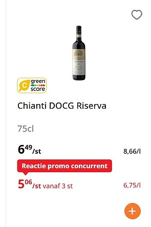 Chianti riserva 75 cl in promo bij Colruyt